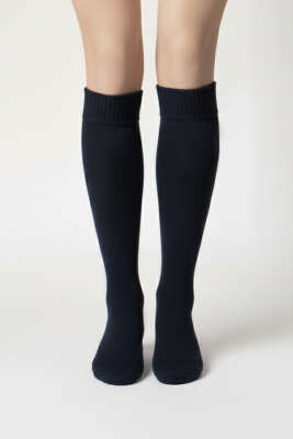 Kadın Moher Dizaltı Çorap Lacivert - Kadın Çorap