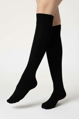 Kadın Moher Dizaltı Çorap Siyah - KOZAL ÇORAP