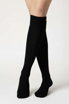 Kadın Moher Dizaltı Çorap Siyah - Kadın Çorap