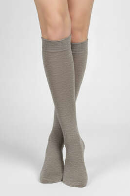 Kadın Penye Dizaltı Çorap Bej - KOZAL ÇORAP