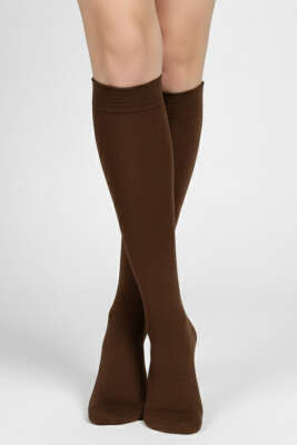 Kadın Penye Dizaltı Çorap Kahve - KOZAL ÇORAP