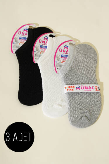Kadın Sneaker Üçlü Çorap Asorti 2 - Babet / Patik Çorap