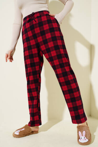 Kadın Versa Pijama Alt Bordo - Pijama Alt