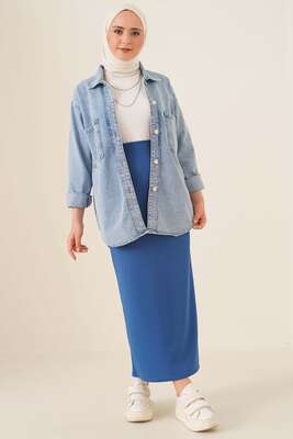 Kalem Etek Mavi - Uzun Etek