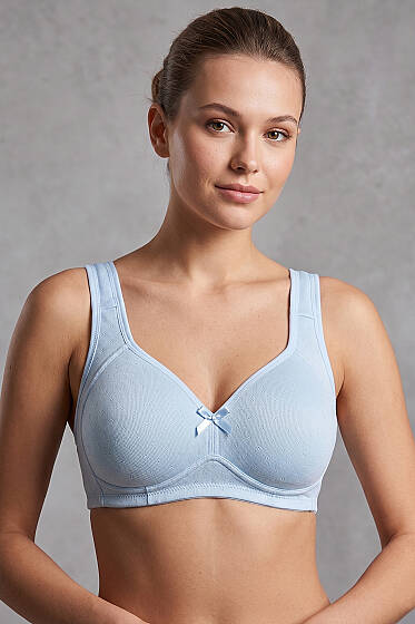 Kalın Askılı Balensiz Sütyen Bebe Mavi - Desteksiz Sütyen