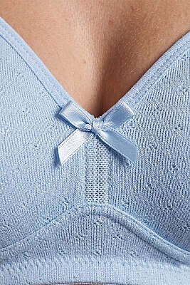 Kalın Askılı Balensiz Sütyen Bebe Mavi - Desteksiz Sütyen