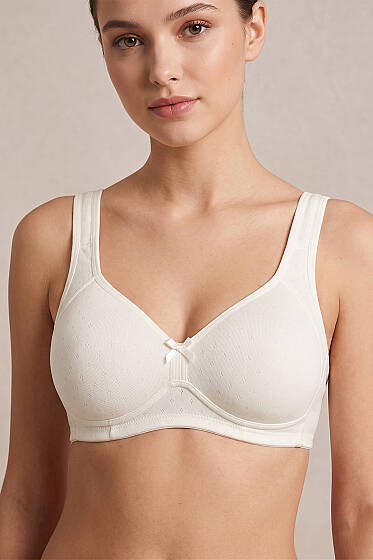 Kalın Askılı Balensiz Sütyen Ekru - Desteksiz Sütyen