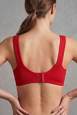 Kalın Askılı Balensiz Sütyen Kırmızı - Desteksiz Sütyen