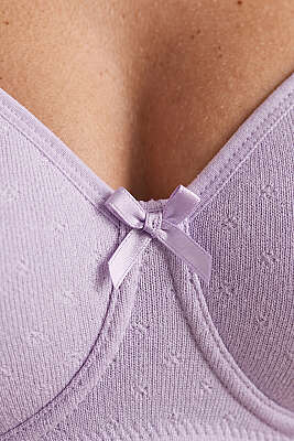 Kalın Askılı Balensiz Sütyen Lila - Desteksiz Sütyen