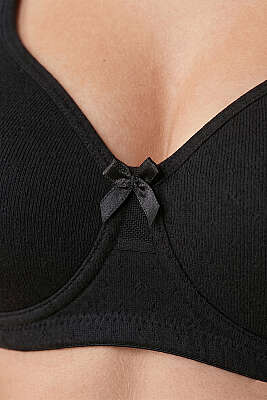 Kalın Askılı Balensiz Sütyen Siyah - Desteksiz Sütyen