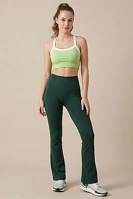 Kalın Biyeli Askılı Büstiyer Mint - Sporcu Sütyeni 