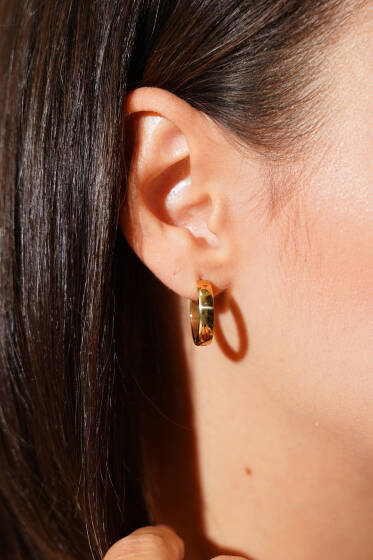 Kalın Halka Küpe Gold - Küpe