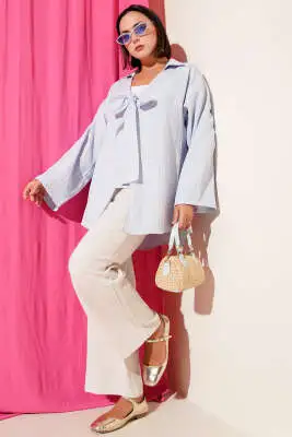 Kalın İp Bağcıklı Kimono Bebe Mavi - Yılın Fırsatı