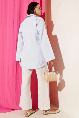 Kalın İp Bağcıklı Kimono Bebe Mavi - Yılın Fırsatı