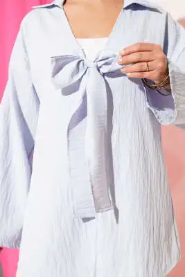 Kalın İp Bağcıklı Kimono Bebe Mavi - Yılın Fırsatı