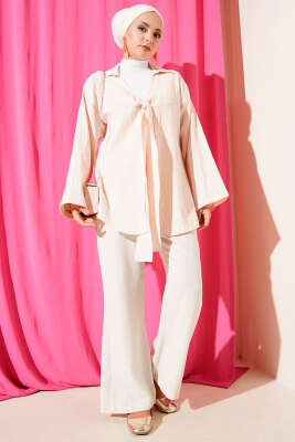 Kalın İp Bağcıklı Kimono Bej - 300-500 TL Ürünler