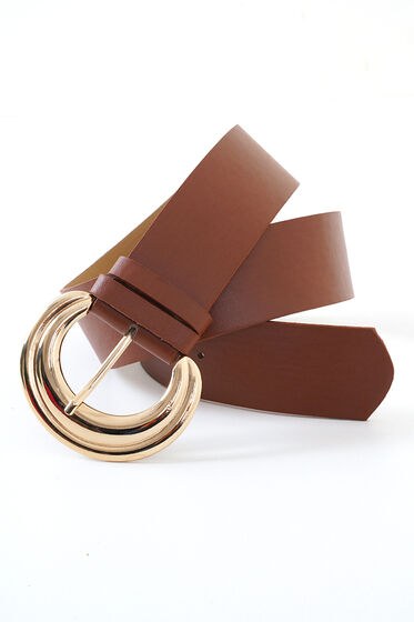 Kalın Tokalı Taba Kemer - Deri Kemer