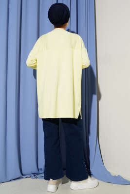 Kalp Detaylı Basic Tunik Sarı - Tunik