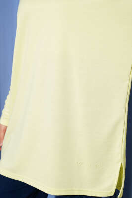 Kalp Detaylı Basic Tunik Sarı - Tunik