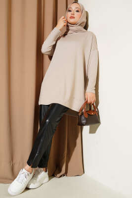 Kalp Detaylı Basic Tunik Taş - Tunik