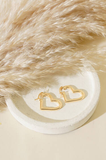 Kalp Küpe Gold - Küpe