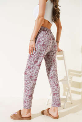 Kalp Motifli Pijama Altı Kayrak Grisi - Kadın Pijama Takımı