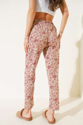 Kalp Motifli Pijama Altı Taba - Kadın Pijama Takımı