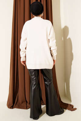 Kalp Nakışlı Triko Kazak Taş - Yılın Fırsatı