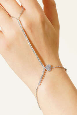 Kalpli Taşlı Şahmeran Bileklik Gümüş - Bileklik