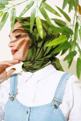 Kamuflaj Desen Bambu Eşarp Benetton - Başörtüsü