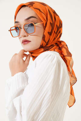 Kamuflaj Desen Bambu Eşarp Camel 