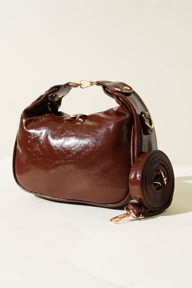 Kanca Askılı Çanta Kahve - Kol Çantası