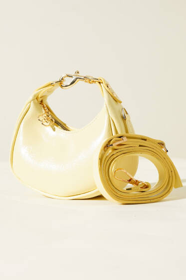 Kancalı Mini Çanta Sarı - Kol Çantası