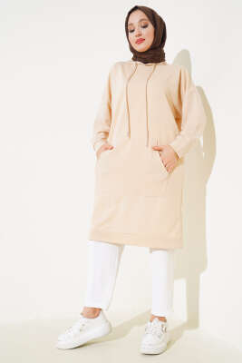 	 Kanguru Cepli Tunik Bej - 300-500 TL Ürünler