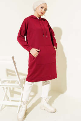 Kanguru Cepli Tunik Bordo - 300-500 TL Ürünler