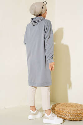 Kanguru Cepli Tunik Gri - 300-500 TL Ürünler