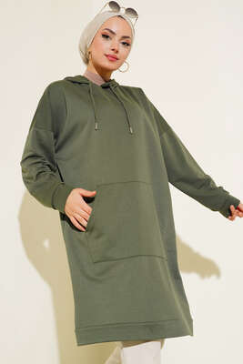 Kanguru Cepli Tunik Haki - 300-500 TL Ürünler
