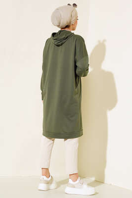 Kanguru Cepli Tunik Haki - 300-500 TL Ürünler