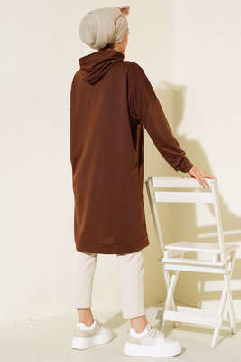 Kanguru Cepli Tunik Kahve - 300-500 TL Ürünler