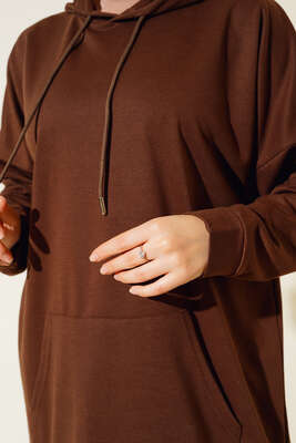 Kanguru Cepli Tunik Kahve - 300-500 TL Ürünler