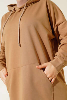Kanguru Cepli Tunik Latte - 300-500 TL Ürünler