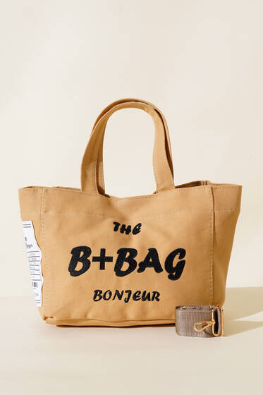 Kanvas Omuz Çantası Camel - Kol Çantası