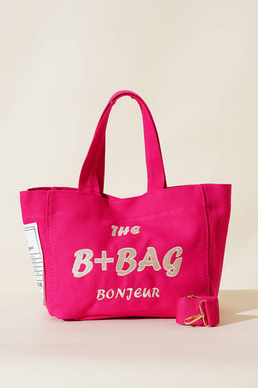 Kanvas Omuz Çantası Fuşya - Kol Çantası