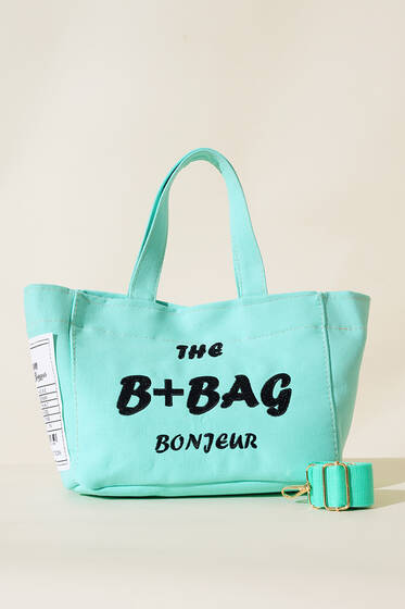 Kanvas Omuz Çantası Mint - Kol Çantası