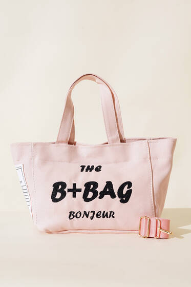 Kanvas Omuz Çantası Pudra - Kol Çantası