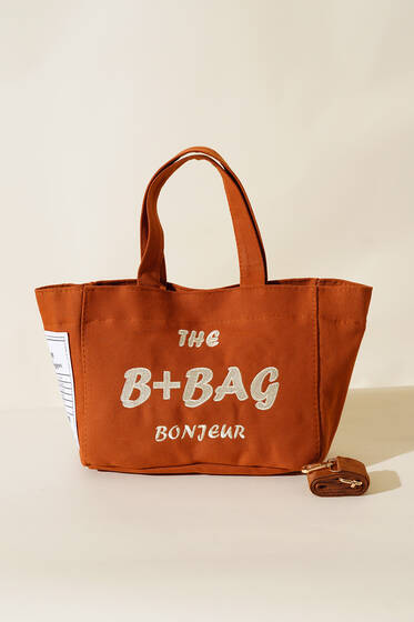 Kanvas Omuz Çantası Taba - Kol Çantası