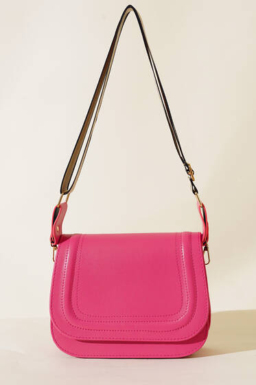 Kapaklı Baget Çanta Burgonya - Kol Çantası