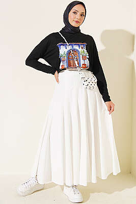 Kapı Baskılı Basic Tunik Siyah - Tunik