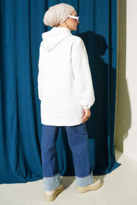 Kapitone Garnili Scuba Kap Beyaz - Dış Giyim&Mont