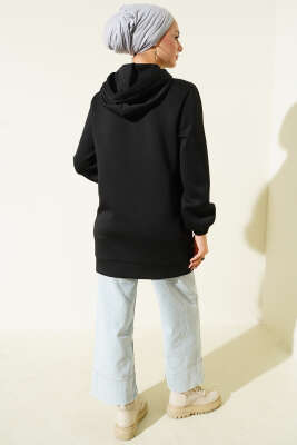 Kapitone Garnili Scuba Kap Siyah - Dış Giyim&Mont